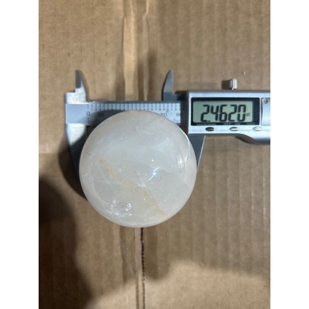 Natural White Calcite Crystal Sphere Polished Ball 2.46‎ Inch #28